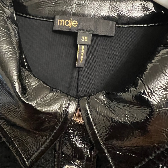 Maje Medium twill vinyl print mini dress - Picture 6 of 10